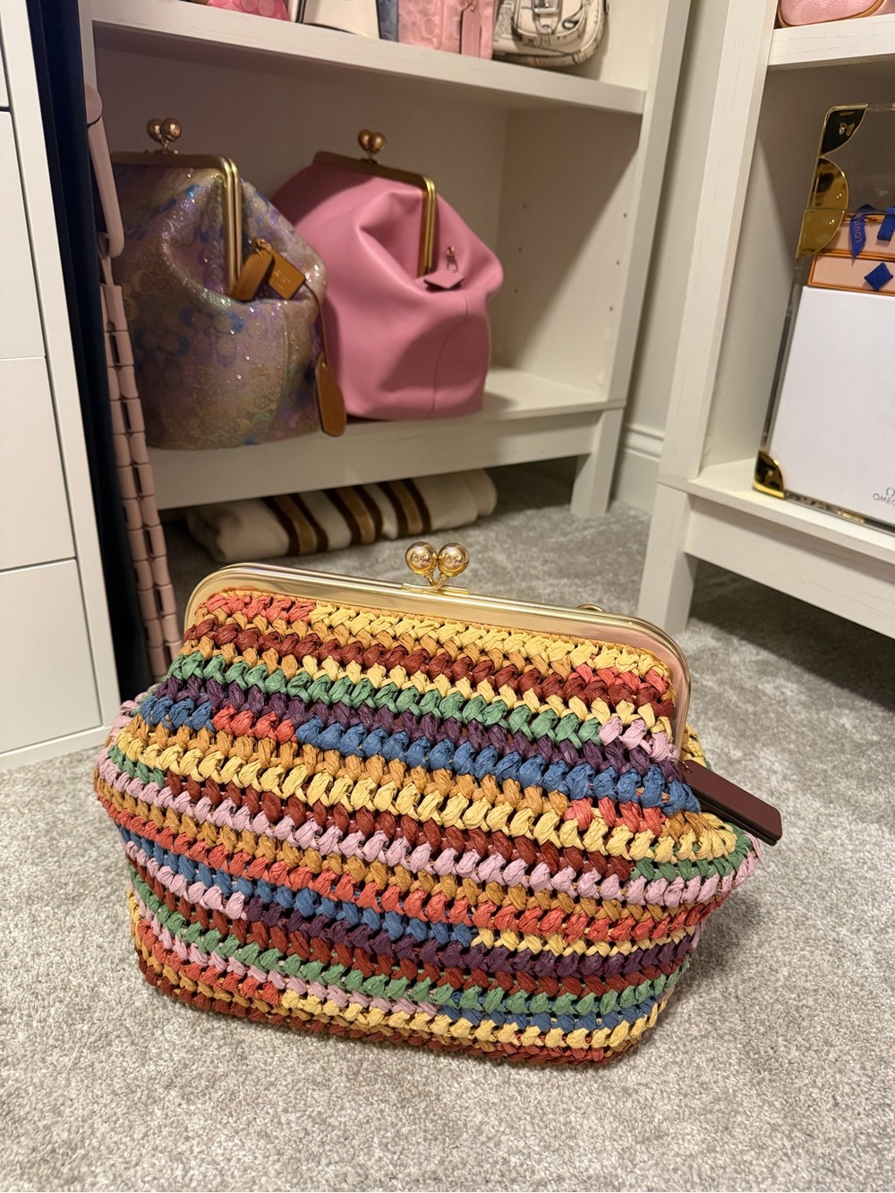 Coach Multicolor Kisslock Frame Bag 27